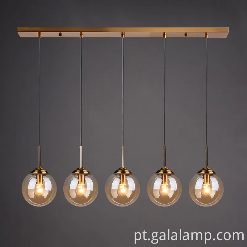 Iluminação em casa E27 E27 Classic Glass Ball Ball LED teto pendente Lâmpada